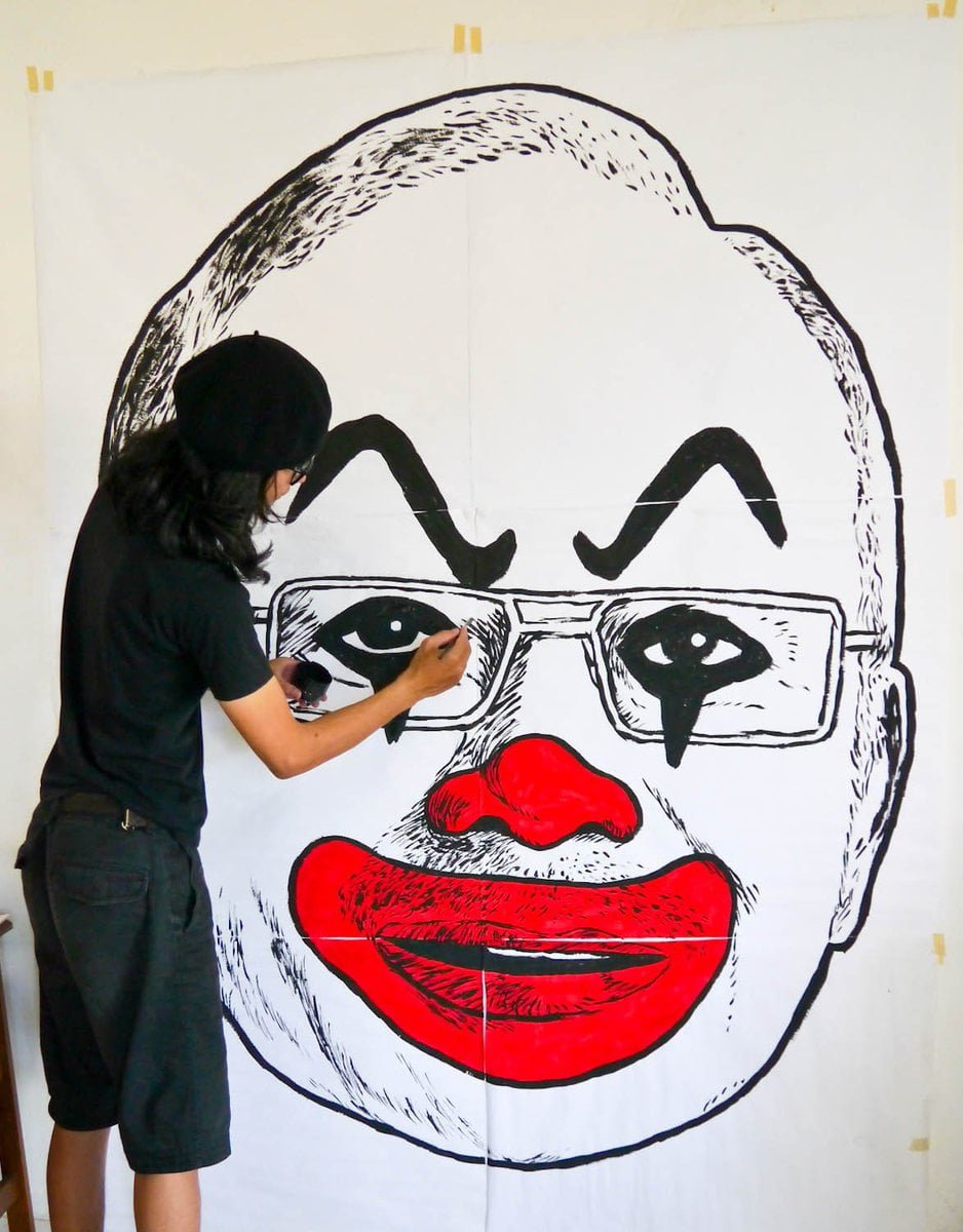 Fahmi Reza caricatura primer ministro de Malasia como un payaso